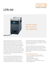 Thumbnail of document Data Sheet - LTR-90 Ultra-Cool Dry Block Calibrator